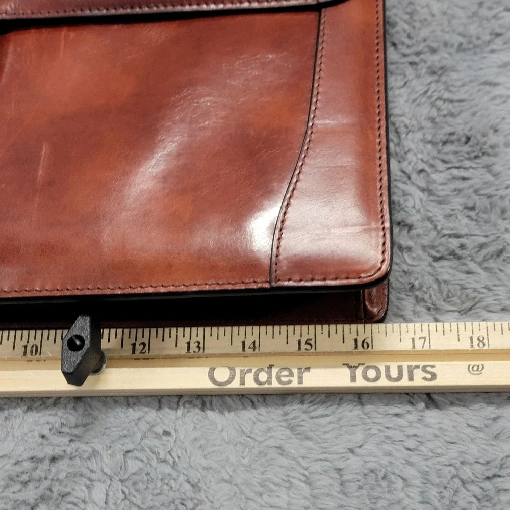 Bosca Old Leather Amber Double Gusset Briefcase Mens 16